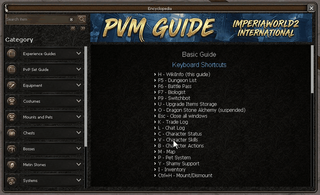 In-game wiki